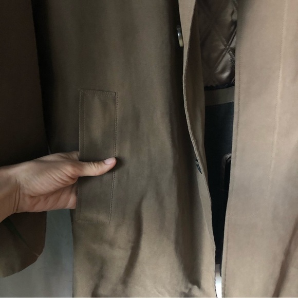 LONDON FOG Men’s Warm Fully Lined Pea Coat in Dark Tan Machine Washable … - Picture 11 of 13